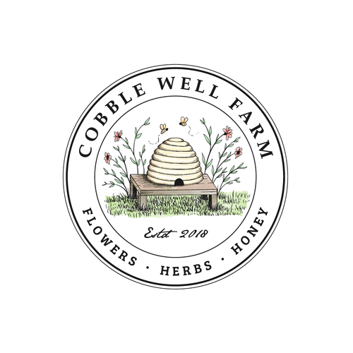 Herbal logo with the title 'Cobble Well Farm'