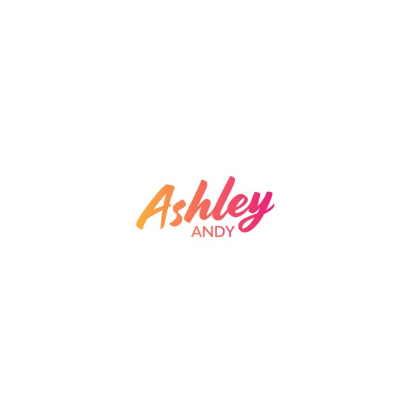 Gradient logo with the title 'Logo Design for Ashley Andy'