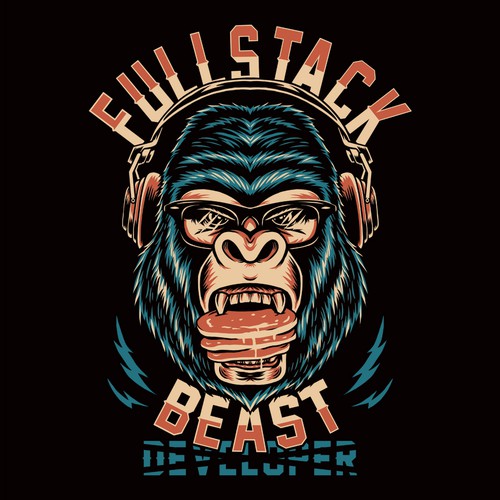 Free Vector  T-shirt gorilla design