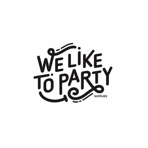 Party logo with the title 'Fun logo for party supplies'