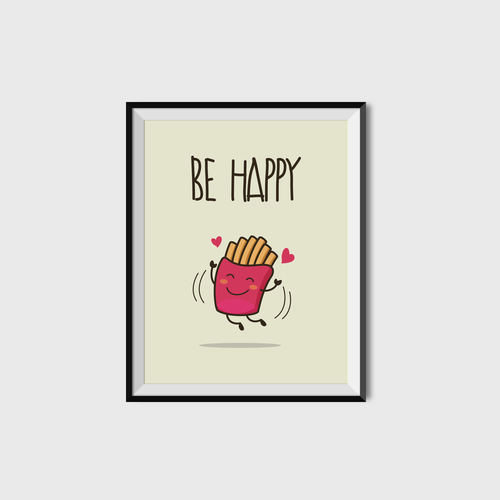 Happiness design with the title 'Modern Post Card'