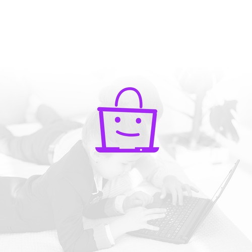 Online store logo with the title 'Kids online shop logo'