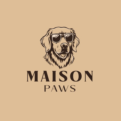 Paw design with the title 'Logo for dog products'