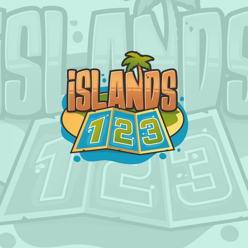 Island logo with the title 'Bold logo for Mobile Game'