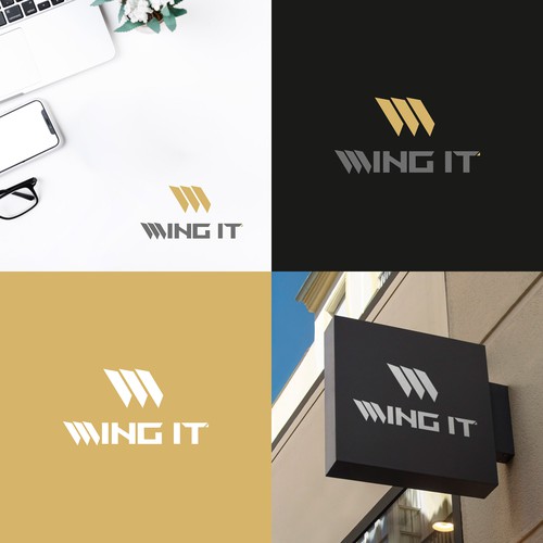 Flying logo with the title 'For flying company'