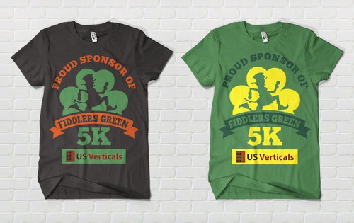 Green t-shirt with the title 'Need a T-Shirt for the Title Sponsor of an Irish Themed 5K'