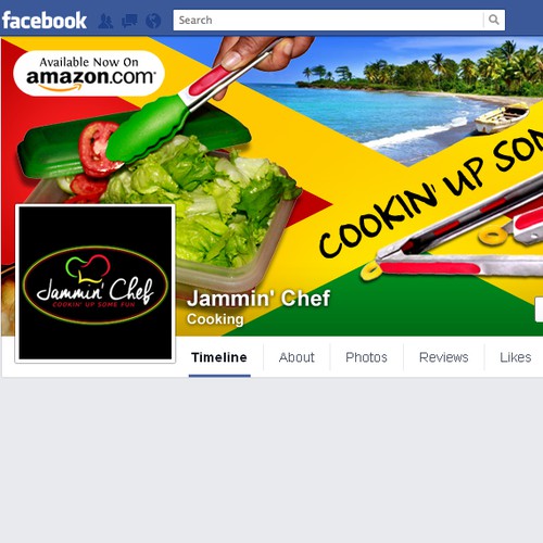 Cooking design with the title 'Facebook Cover'