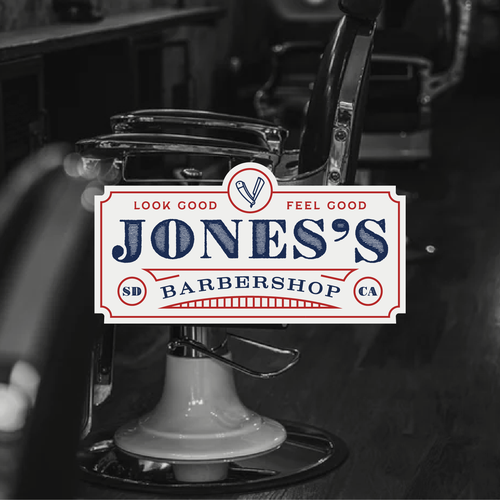 Vintage design logo with the title 'Logo for a barbershop'