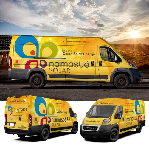 Solar panel design with the title 'Solar Van Design'