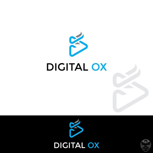 Ox logo with the title 'clean and simple ox logo for Digital Ox'