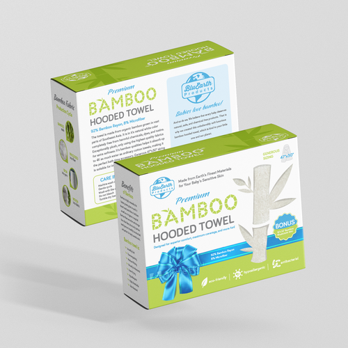 Bamboo design with the title 'Bamboo hooded towel'