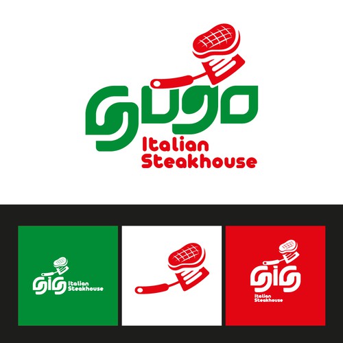 Italian cuisine logo with the title 'Sugo Italian Steakhouse '