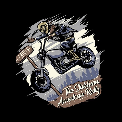 Club t-shirt with the title 'Skull Minibike'