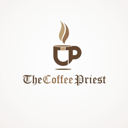 Bishop logo with the title 'The Coffee Priest'