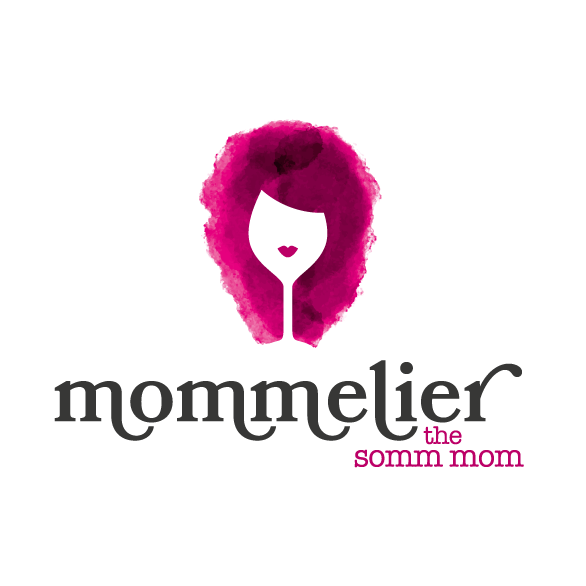 Female design with the title 'Watercolor wine logo'