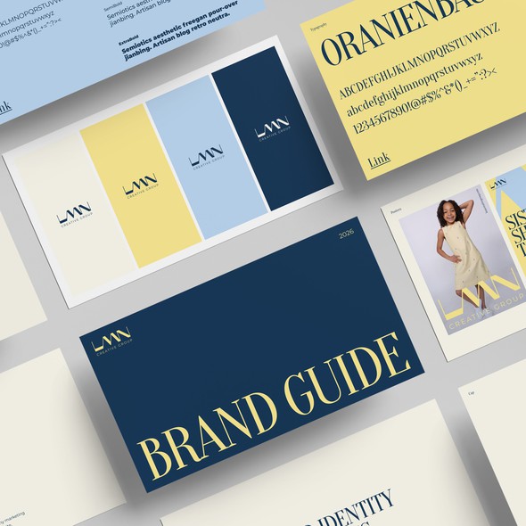 Photography design with the title 'Brand Guide for Model Agency'