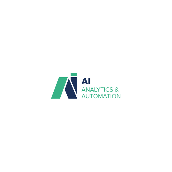 Artificial intelligence logo with the title 'AI Analytics and Automation logo design'