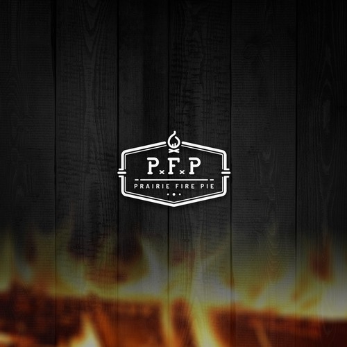 Signage logo with the title 'Prairie Fire Pie Logo'