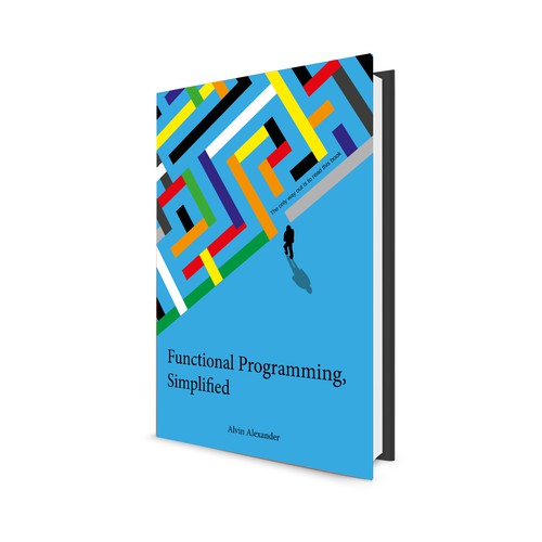 Programming book cover with the title 'Book cover "functional Programming, simplified"'