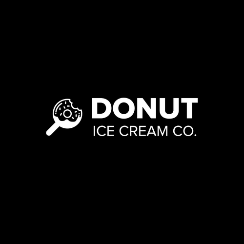 Donut  logo with the title 'Logo for Donut Ice Cream Co.'
