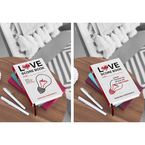 Marketing book cover with the title 'Cromatix_work_Love Score Book_presentation'