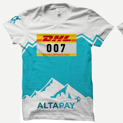 Running t-shirt with the title 'Company T-Shirt for Corporate Run (DHL)'