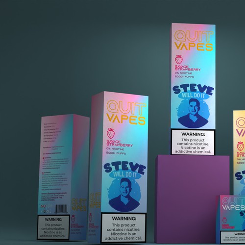 Business packaging with the title 'Vape Package for disposable vape device'