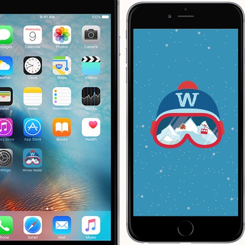 Ski logo with the title 'Mobile game'