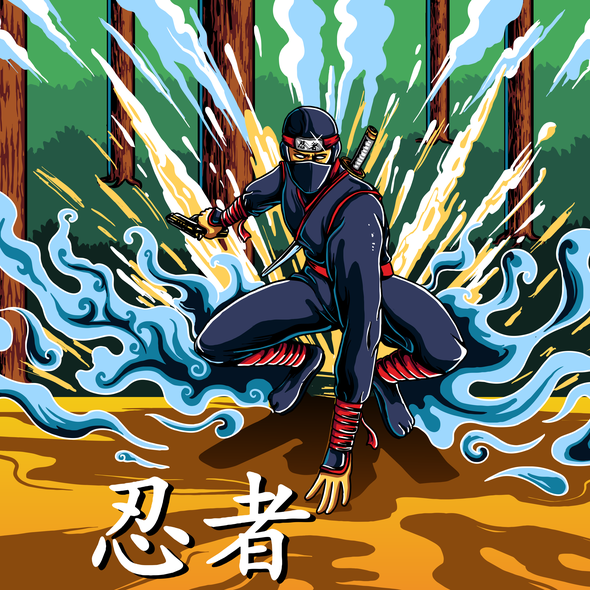 Ninja illustration with the title 'Youtube Ninja'