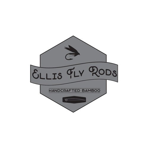 Fly fishing logo with the title 'Ellis Fly Rods'