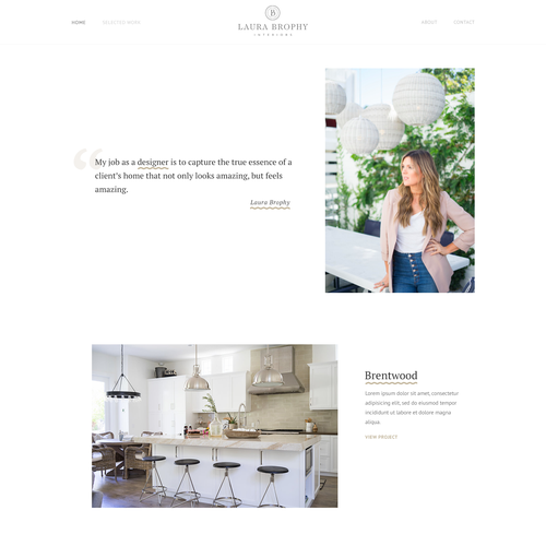 Casual design with the title 'Interior Design Project'