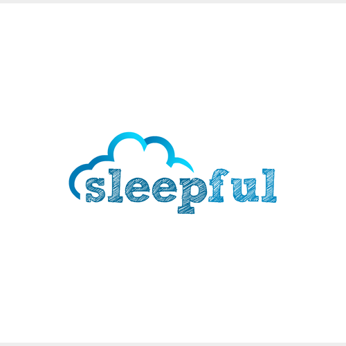 Cloud computing logo with the title 'Logo concept for www.sleepful.de'