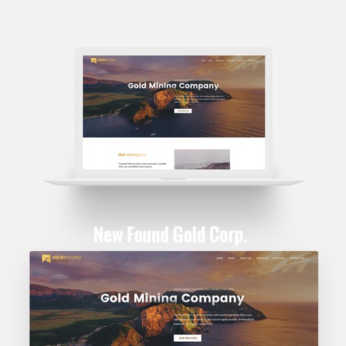 Industrial website with the title 'Gold Mining Company - Modern Website'