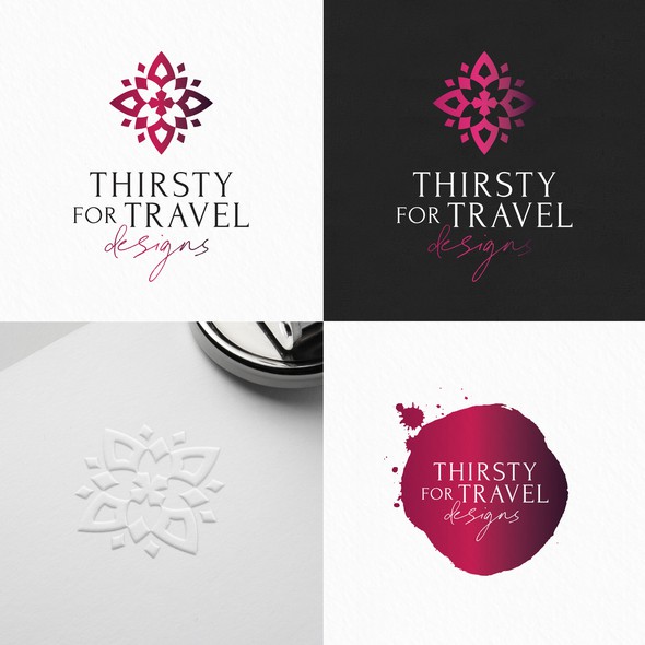 Schedule design with the title 'Thirsty for travel designs'