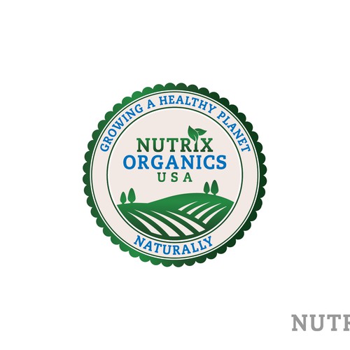Healthy eating logo with the title 'Nutrix heathy planet'