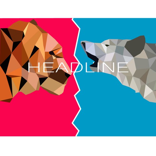Wolf artwork with the title 'online news'