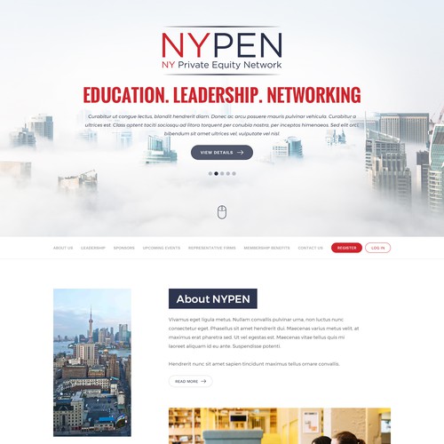 Community website with the title 'Creative design with ROI based look'