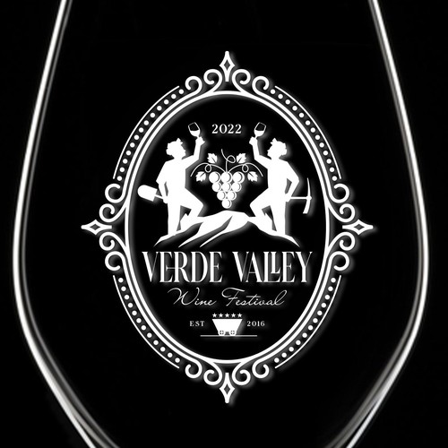 Festival brand with the title 'Wine festival logo'
