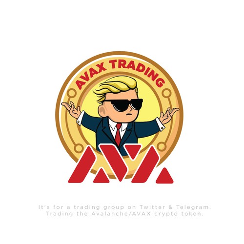 Mining logo with the title 'Avax Trading Logo'