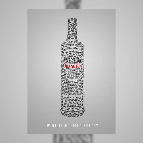 Canvas design with the title 'wine themed poster design'