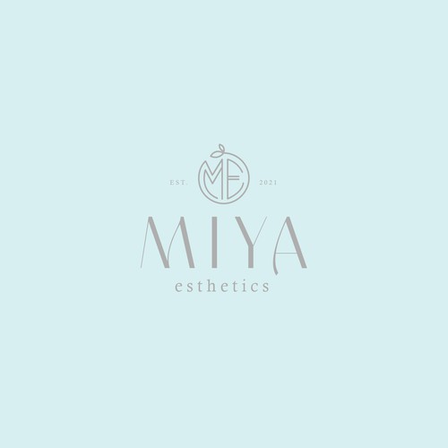Esthetician logo with the title 'Miya Esthetics'
