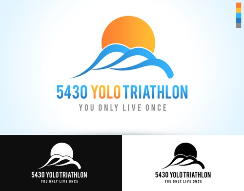 Triathlon logo with the title 'YOLO Triathlon - You Only Live Once ... Logo Needed!'