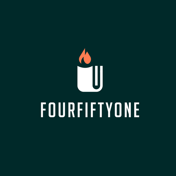 Flaming logo with the title 'book + candle'