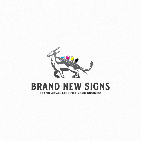 CMYK logo with the title 'Brand new signs'