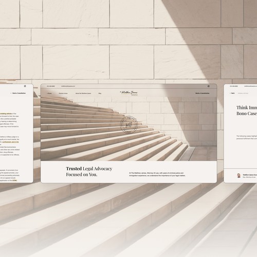 UX design with the title 'The Matthew James Webdesign'