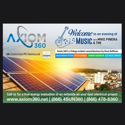 Solar energy design with the title 'Axiom 360 LLC'