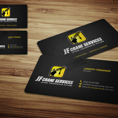 Business cards for JF Crane Services