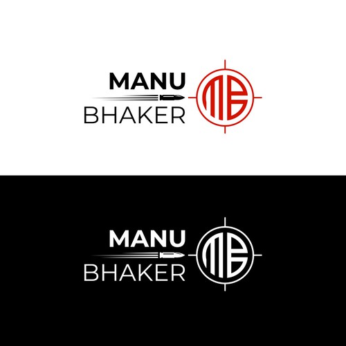 Bullet design with the title 'The logo combines MB and bullets in maroon red giving an elegant and memorable impression.'