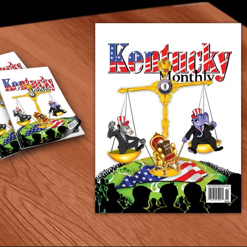 Political artwork with the title 'New Illustration needed for cover of Kentucky Monthly magazine'