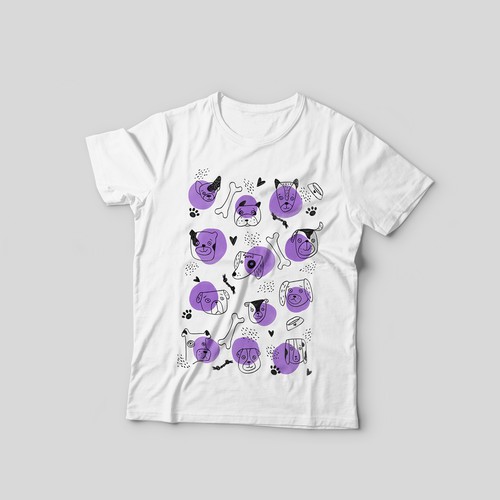 Dog t-shirt with the title 'T-shirt design'